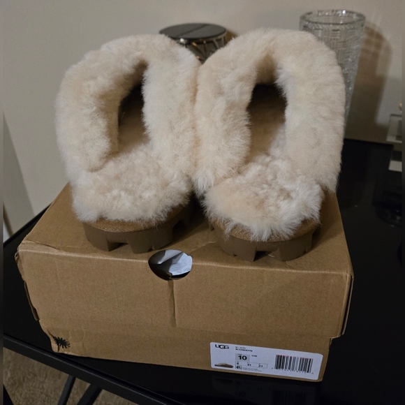 UGG CHESTNUT COQUETTE SLIPPERS SIZE 10 - Picture 3 of 4